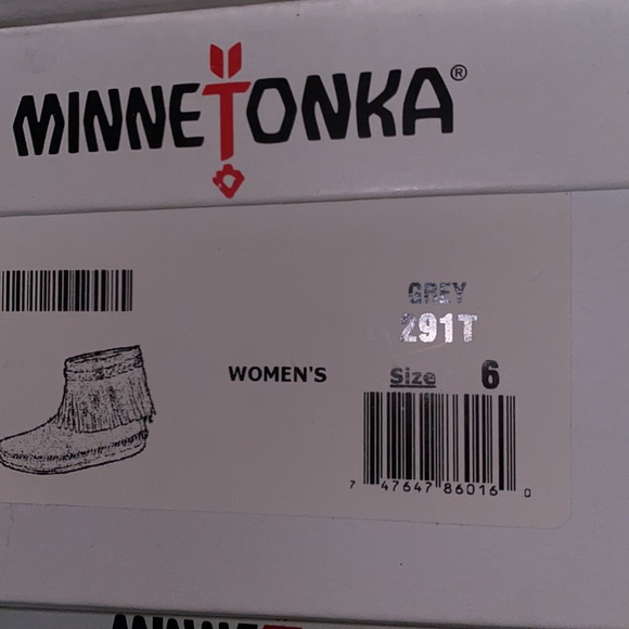 AUTH NIB MINNETONKA Hi-Top Back Zip Boot Grey - Picture 10 of 12